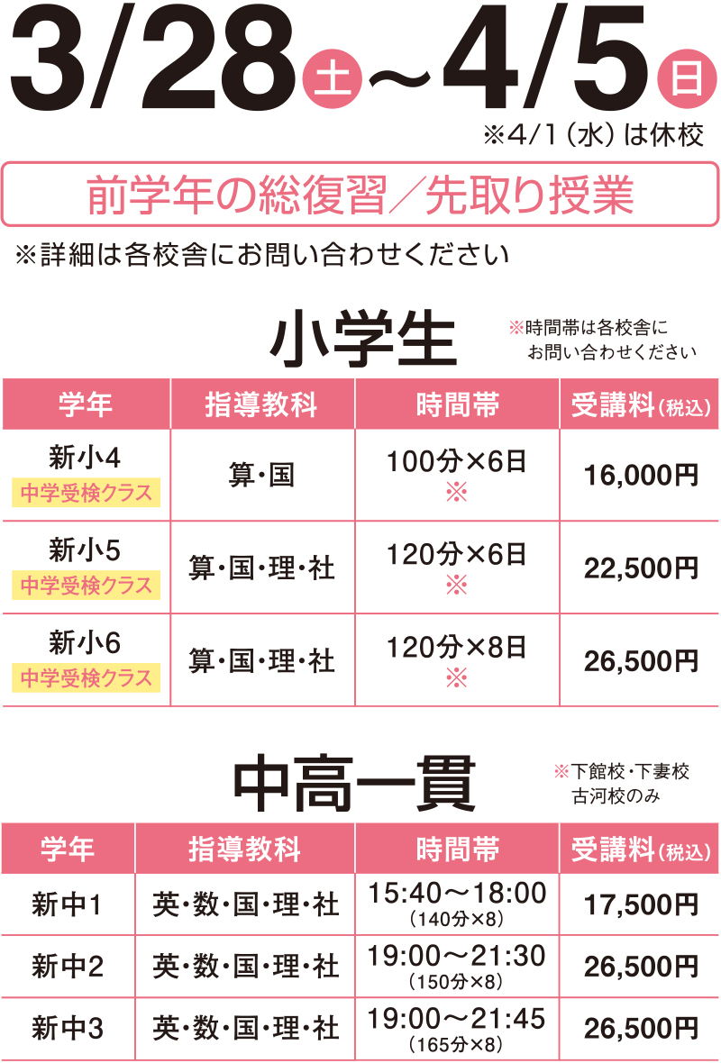 小学生・中高一貫