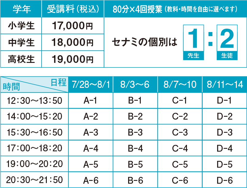 前期個別指導