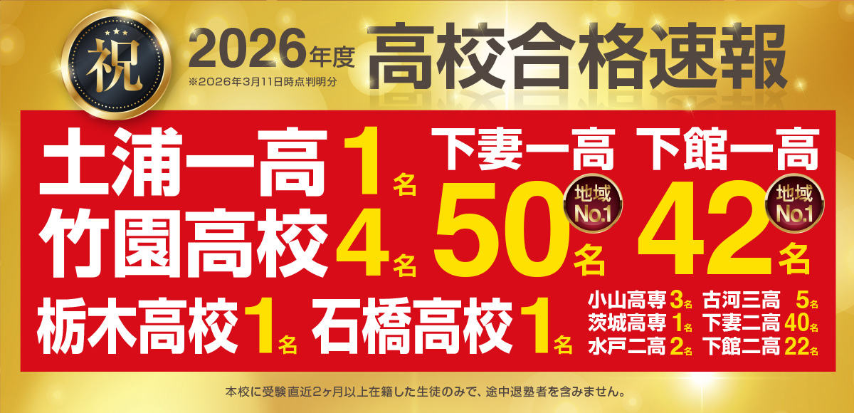 2026年度高校合格実績