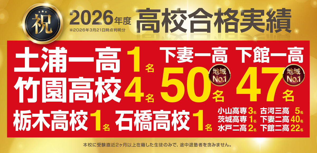 2026年度高校合格実績